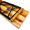 Folded wooden beer table
