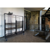 Transport trolley for mobile coat rack in professional environment storage use