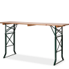 Overview of wooden brewery table with extension kit