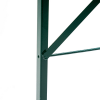 Centred view of extension kit for wooden brewery table