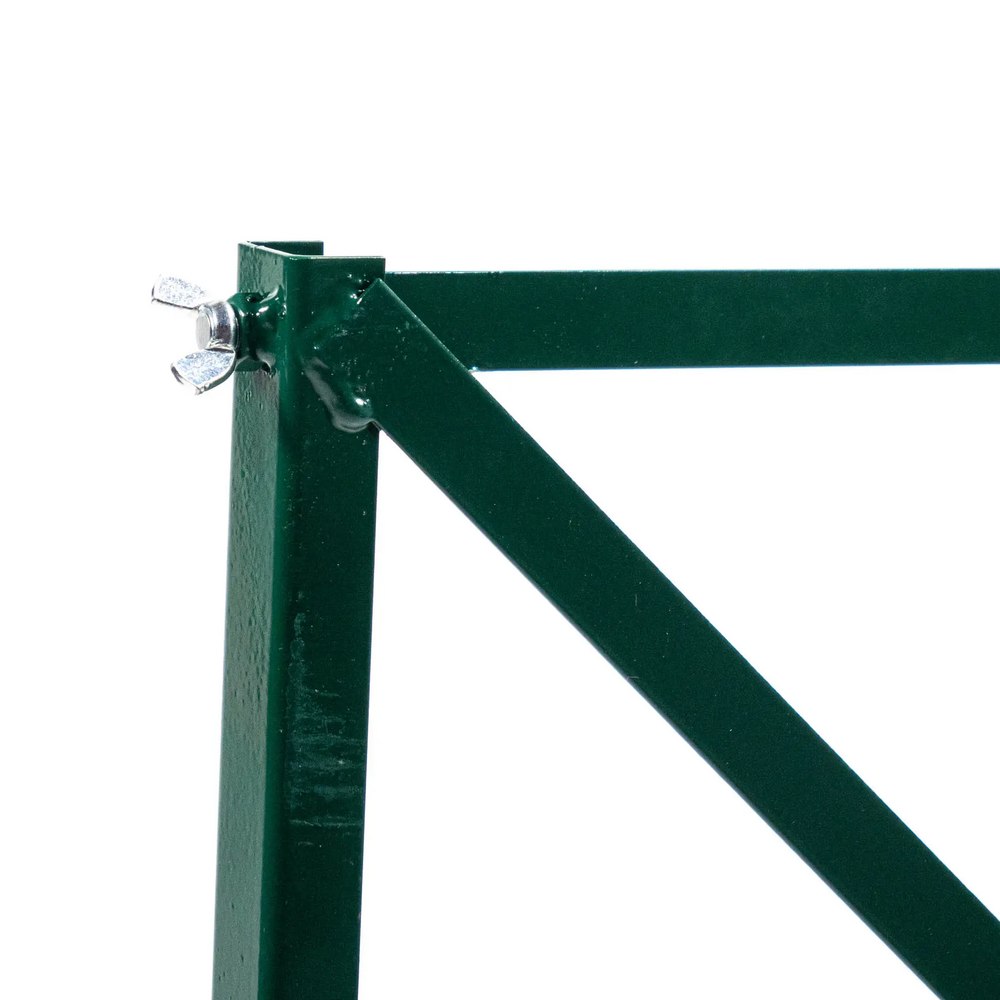Fastening and top left view of extension kit for wooden brewery tables