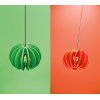 Lampe acoustique vert prairie et orange vif
