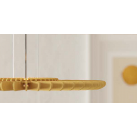 Vue rapprochée de la lampe acoustique Solea