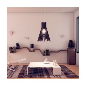 Mise en situation de la lampe acoustique Acutus en finition brune
