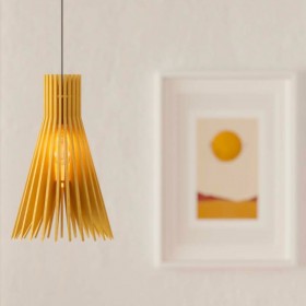 Lampe acoustique Acutus en fintion beige