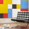 Recycled PET felt 9 mm acoustic wall panel QUADRA combines 3D relief and high sound absorption for lasting comfort