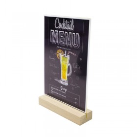 Porte-menu de table en bois Wood Menu