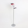 Aluminiowy stojak Swift & Pixquick z kieszenią bez ramki w formacie A4 lub A5.