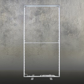 Telaio LED bifacciale 100x200cm illuminato - alluminio 80mm