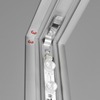 80mm aluminium profile assembly with numbered clips