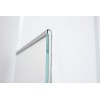 Détail de la tranche du plexiglas et du profil inox du Glassnox Wall