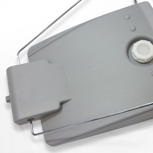 Back of the outdoor banner base with filler cap