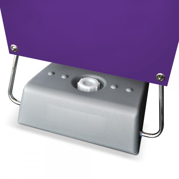 Base of the outdoor banner with built-in water tank