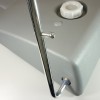 Chrome arm with graphic attachment point on the banner base