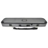 Rigid carry case of the wall with handle and shoulder strap