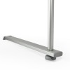 Aluminium stabilising foot of the straight or curved wall