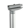 Grey plastic pole head of the wall that holds the top profile