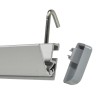 Aluminium profile of the 3-sided totem with its protective end cap