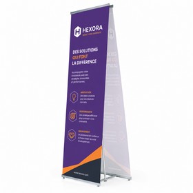 L-banner bifacciale 90 x 200 cm
