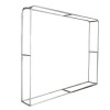Estructura tubular de aluminio anodizado de la pared textil 3D