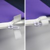 Fijación de la funda textil con cremallera y lengüeta de velcro