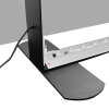 Black foot of the light wall and LED strip inside the aluminium profile with power cable
