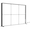 Light wall structure without fabric, LED strips all around the perimeter