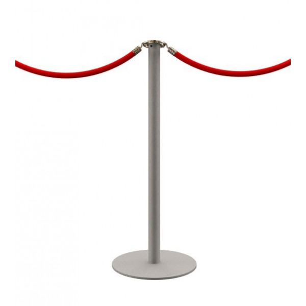 DESIGN retractable belt stanchion, silver finish