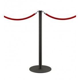 Poteau de guidage a corde, finition noire