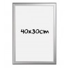 Tableau blanc sur cadre aluminium anodisé, format 40x30cm