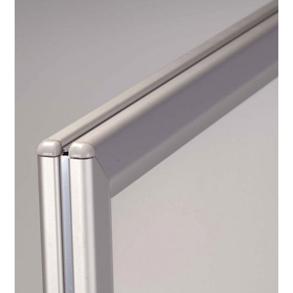 WindPro pavement sign close-up of aluminium frame corner and profile