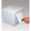 Urne de vote blanche, opaque, porte verrouillable à clé