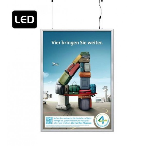 Rama zatrzaskowa Smart Led Box dwustronna do zawieszenia z oświetleniem LED