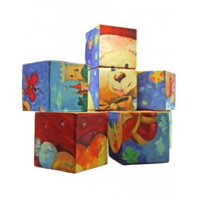 Puzzle sedací kostky s potiskem (10 dílů)