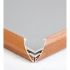 Snap frame wood finish with mitered corners