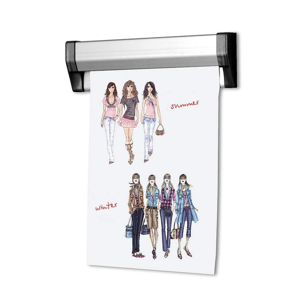 Wandschiene Grip'Doc Nahaufnahme des Klemmenmechanismus mit gehaltener Affiche