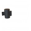 BASIC wall retractable belt dispenser black housing with belt retracted side view