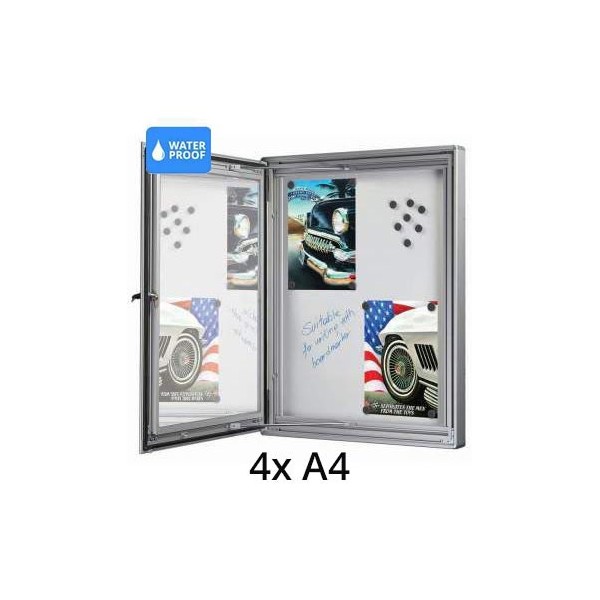 Outdoor magnetic display case 4xA4