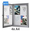 Outdoor magnetic display case 4xA4