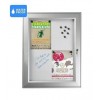 Secure outdoor magnetic display case with key lock