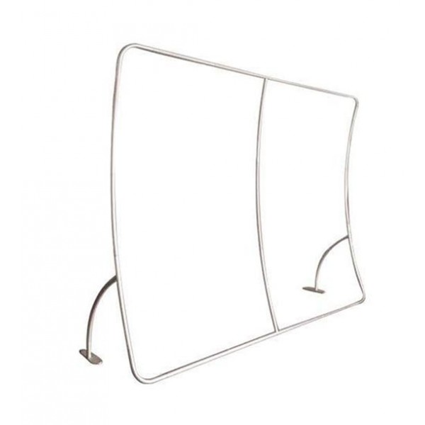 Curved vertical stand with aluminium structure