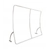 Curved vertical stand with aluminium structure