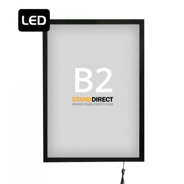 Cadre lumineux magnétique A4, A3, A2, A1, A0, B2 ou B1 - Noir