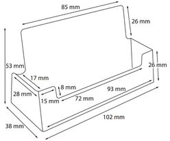 Dimensions du porte carte de visite