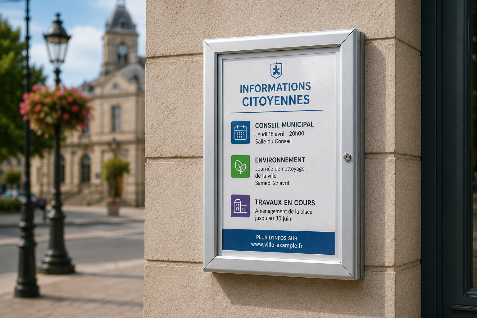 Wasserdichte Rahmen für Gebäudefassaden und öffentliche Informationstafeln