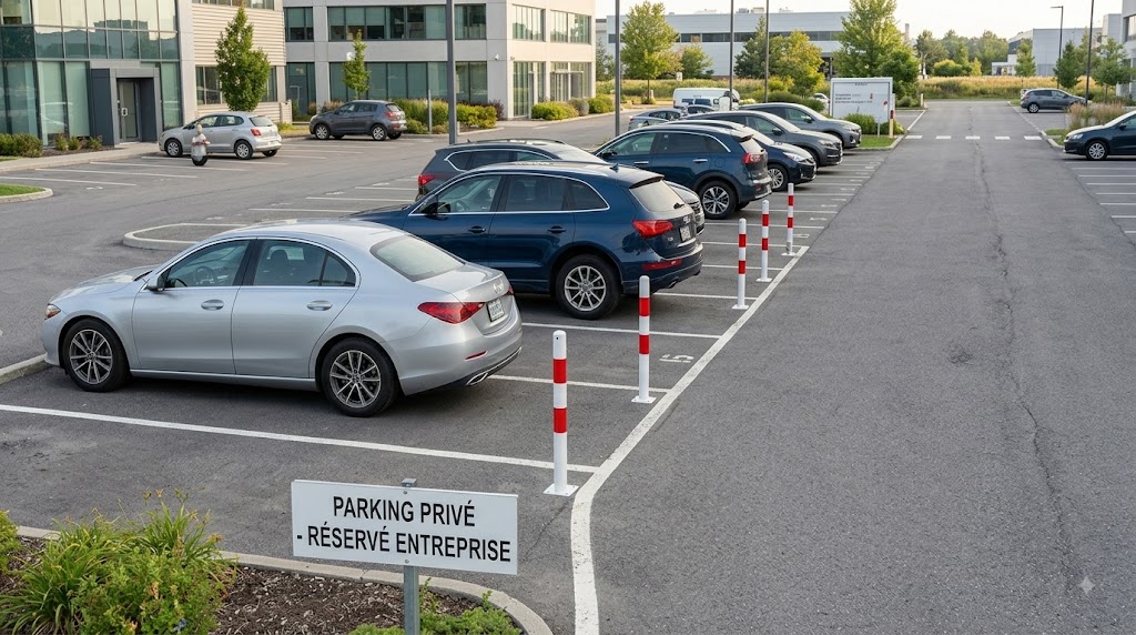 Bollards voor bedrijfsparkings en privézones