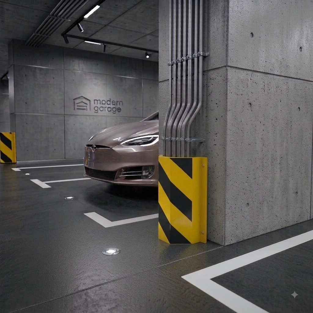 Wall buffers that absorb forklift and car door impacts