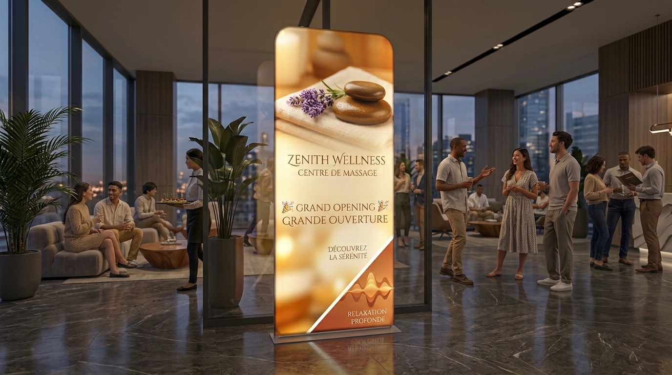 Imposing totems for trade show stands and events