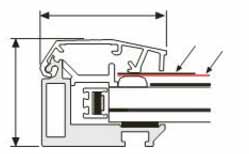 Détail du profilé aluminium